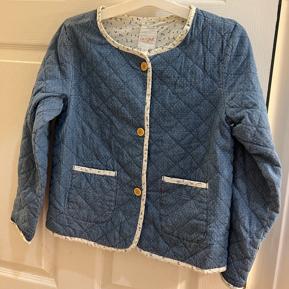 Cat and Jack Denim Quilted Jacket